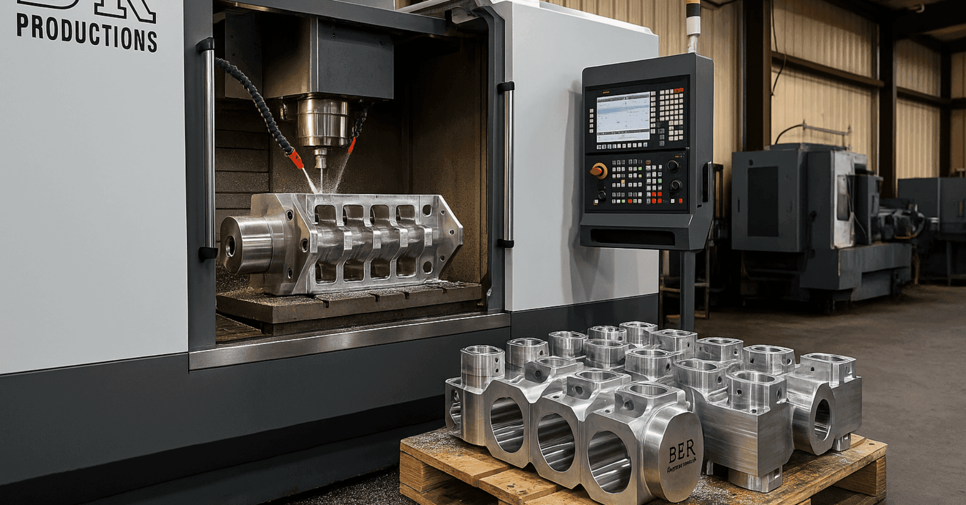 Precision CNC machining of industrial components for heavy equipment and manufacturing systems